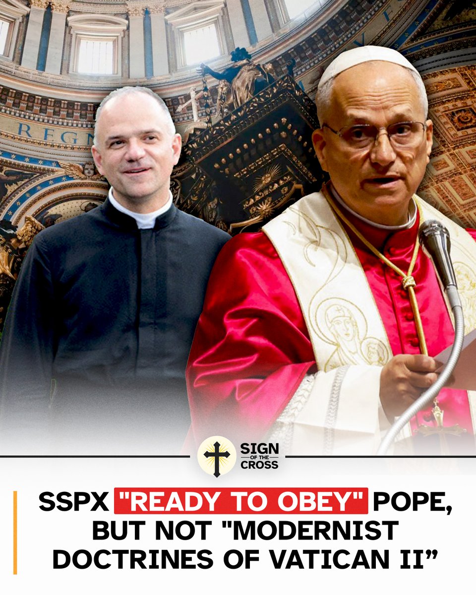CatholicSOTC's tweet photo. SSPX declares it is "ready to obey the Pope in all things, provided that his orders do not imply adherence to the modernist doctrines of Vatican II and the post-conciliar period."

https://t.co/AghJP1vzBI https://t.co/Tg8fXyWQa8