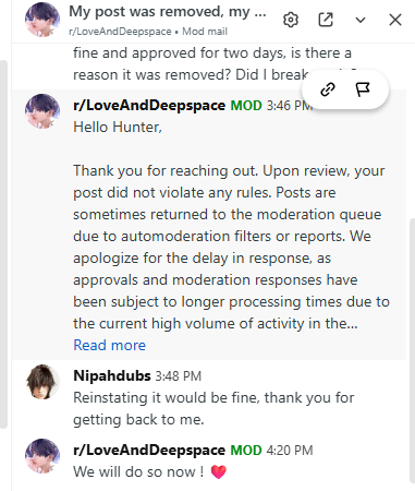 NipahDUBS's tweet photo. Wanted to update on this

I have heard back from the mods and they have reinstated the post. 

I am unsure why other Valko related posts have been removed though and some are allowed to stay but I do wish to thank them for fixing this and not ignoring it. https://t.co/CsAnZA57T1