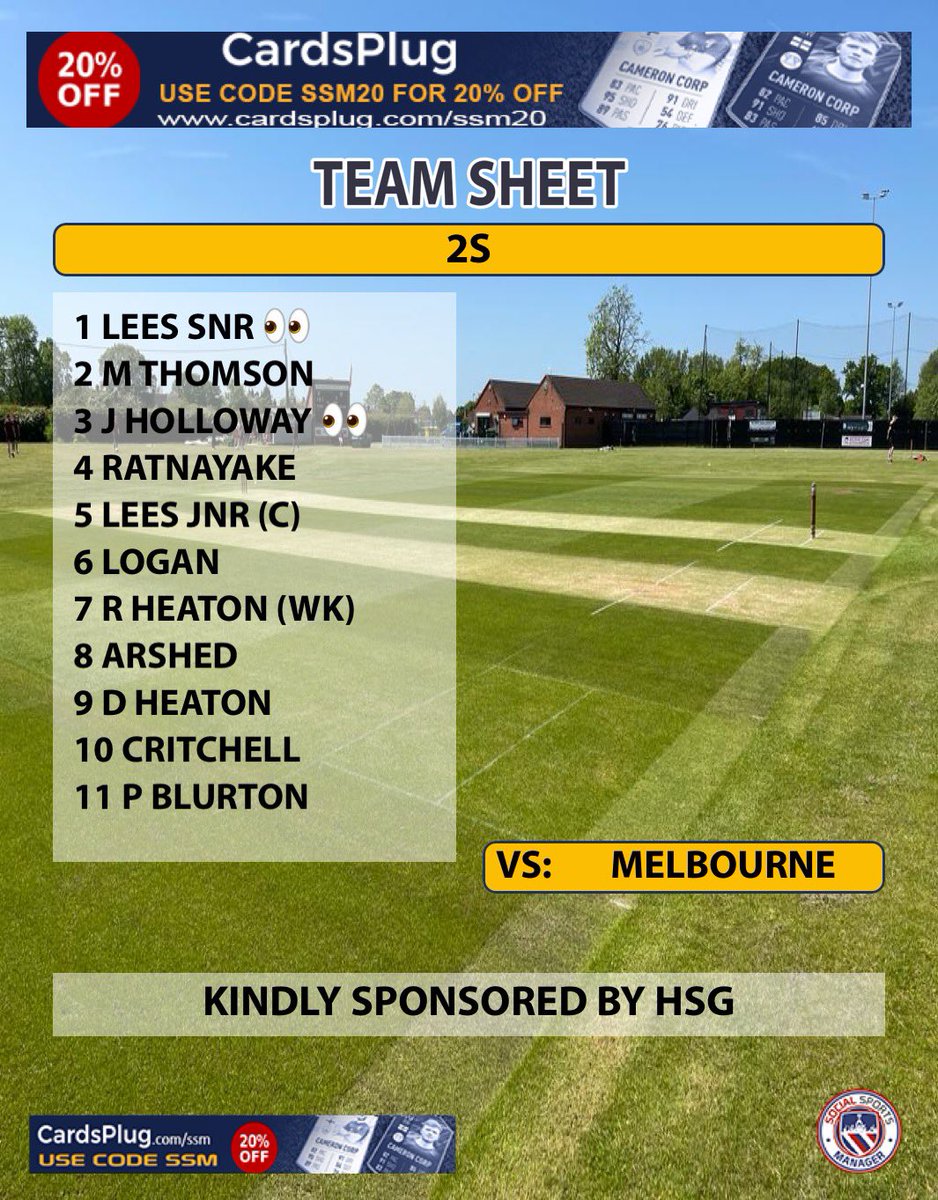 Mickleover_CC's tweet photo. 🆕 Teams Post 🏏
1️⃣s away 🆚 @Cutthorpe_CC
2️⃣s home 🆚 @etwallcricket, kindly sponsored by HSG 💦
3️⃣s away 🆚 @CliftonCricket https://t.co/lYk9R4g3xU
