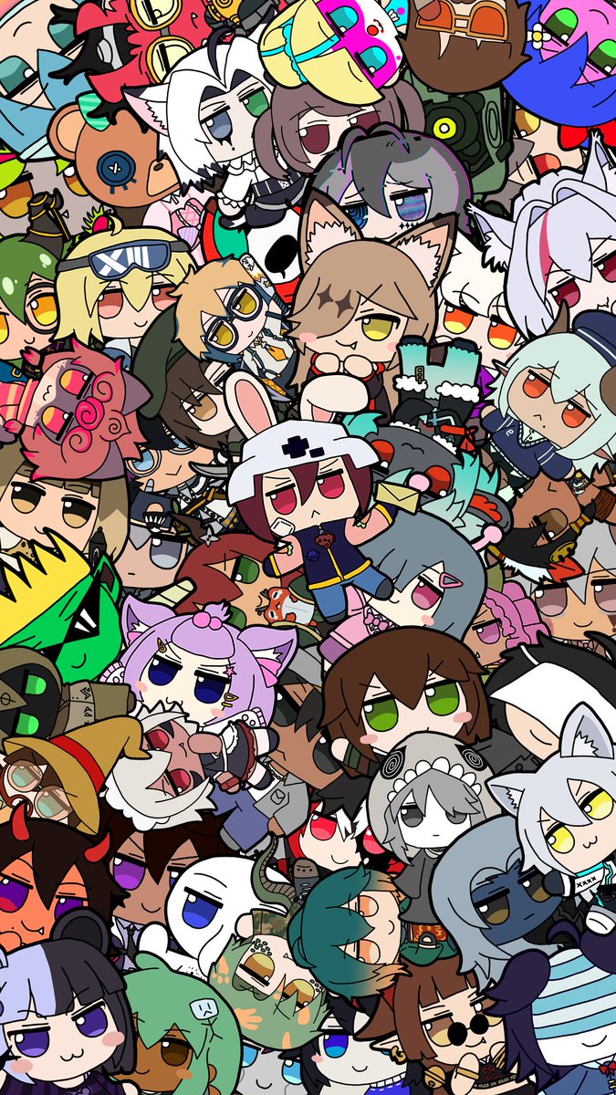 TheEdgey_'s tweet photo. In celebration of drawing 55 unique fumos, I put them all together to make a wallpaper for your phone!

Thank you all for celebrating all these Fumo Fridays with me.
ᗜˬᗜ https://t.co/h4OIGg7M36