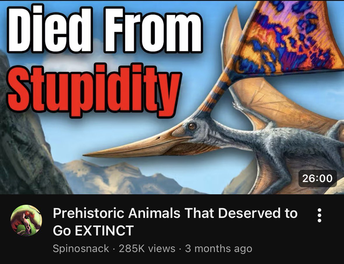 Visceral9000's tweet photo. What did Nyctosaurus do 😭 https://t.co/Ahazslb8AT