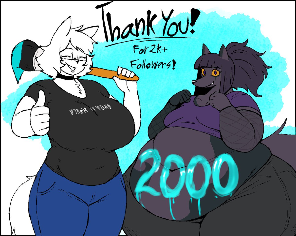 Purobillion's tweet photo. Thank you all for two thousand followers! Might seem a liiittle unorthodox, but I wanted to celebrate with the special person that helped me reach that goal, my two thousandth follower, and her oc, Noir! Of course, every single one of you means just as much to me as well 💙💙💙 https://t.co/4GJ7OpG4dB