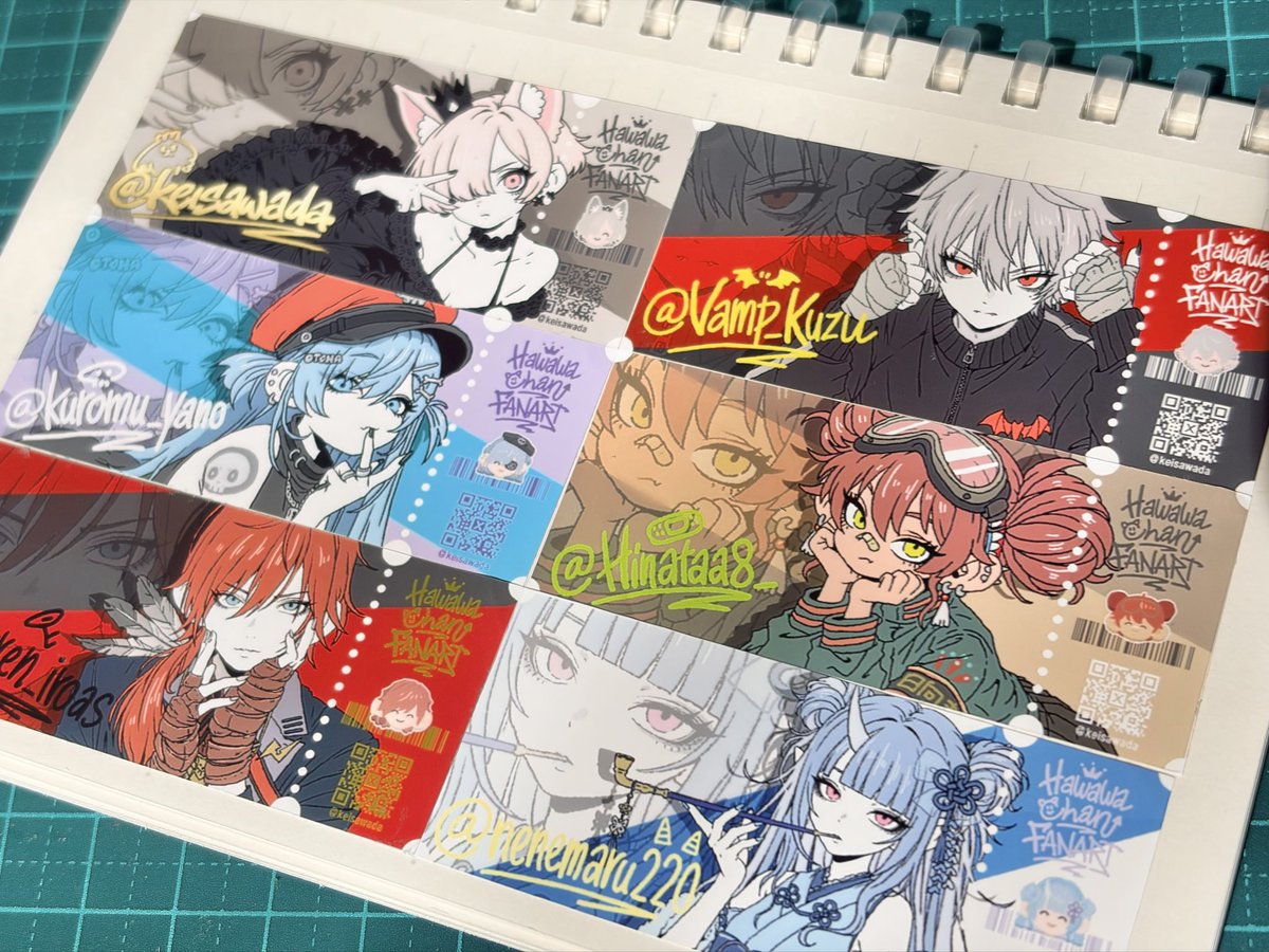Motty_pixel's tweet photo. はわわちゃん（@keisawada ）さんのネップリ印刷してきました！前回の分も合わせて5種類🫶はわわちゃんのキャラデザも好きなので嬉しいです🥳 https://t.co/FignXn3EKc
