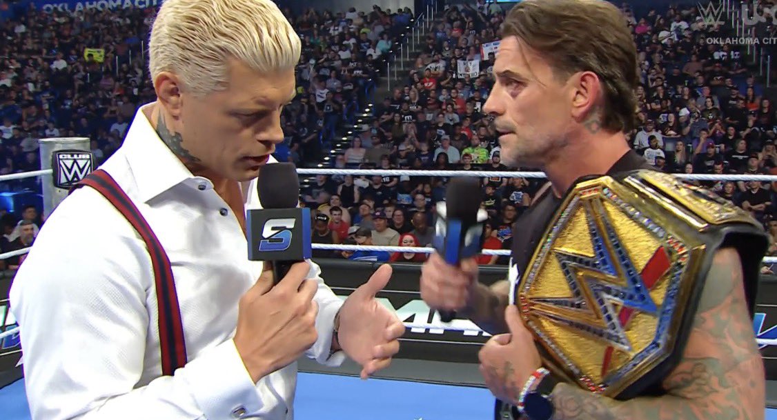 FadeAwayMedia's tweet photo. 🚨 Breaking: Cm Punk Vs Cody Rhodes for the WWE Undisputed Championship has been officially set for SummerSlam 

#Smackdown https://t.co/n7fe1yYkl7