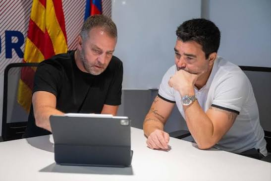 BarcaUniversal's tweet photo. 🗣️❗️.@iratividal: "Deco is listening a lot to Hansi Flick and is bringing in the player profile that Flick wants. 

 "Against Bayern or PSG you can't hold out for the 90 minutes with the same three players up top." https://t.co/3mslnnBj57