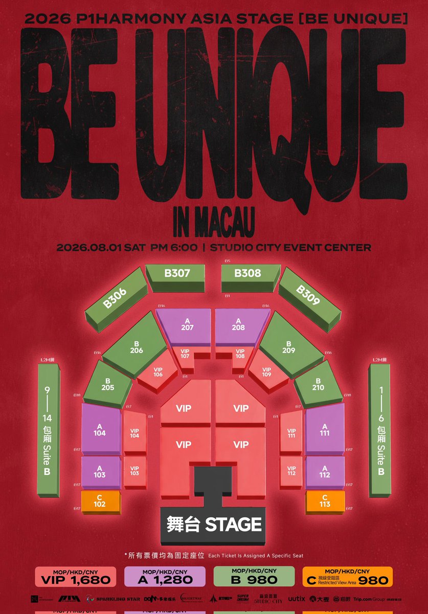 x56_Mio's tweet photo. <Selling>
2026 P1HARMONY Asia Stage [BE UNIQUE] in Macau 🇲🇴
👉Time:8.1
👉Venue:Studio City Event Center

🌸Option
-1680 VIP floor row 1-3
-1280 seating row 1-3

Pls dm if interested💫
＃P1Harmony
＃BE_UNIQUE
 ＃P1Harmony2026AsiaStage #피원하모니 #마카오콘서트티켓대행 #대리티켓팅 #댈티 #티켓양도 #마카오대행 #マカオコンサートチケット代行 #チケット代行 #マカオ代行.
