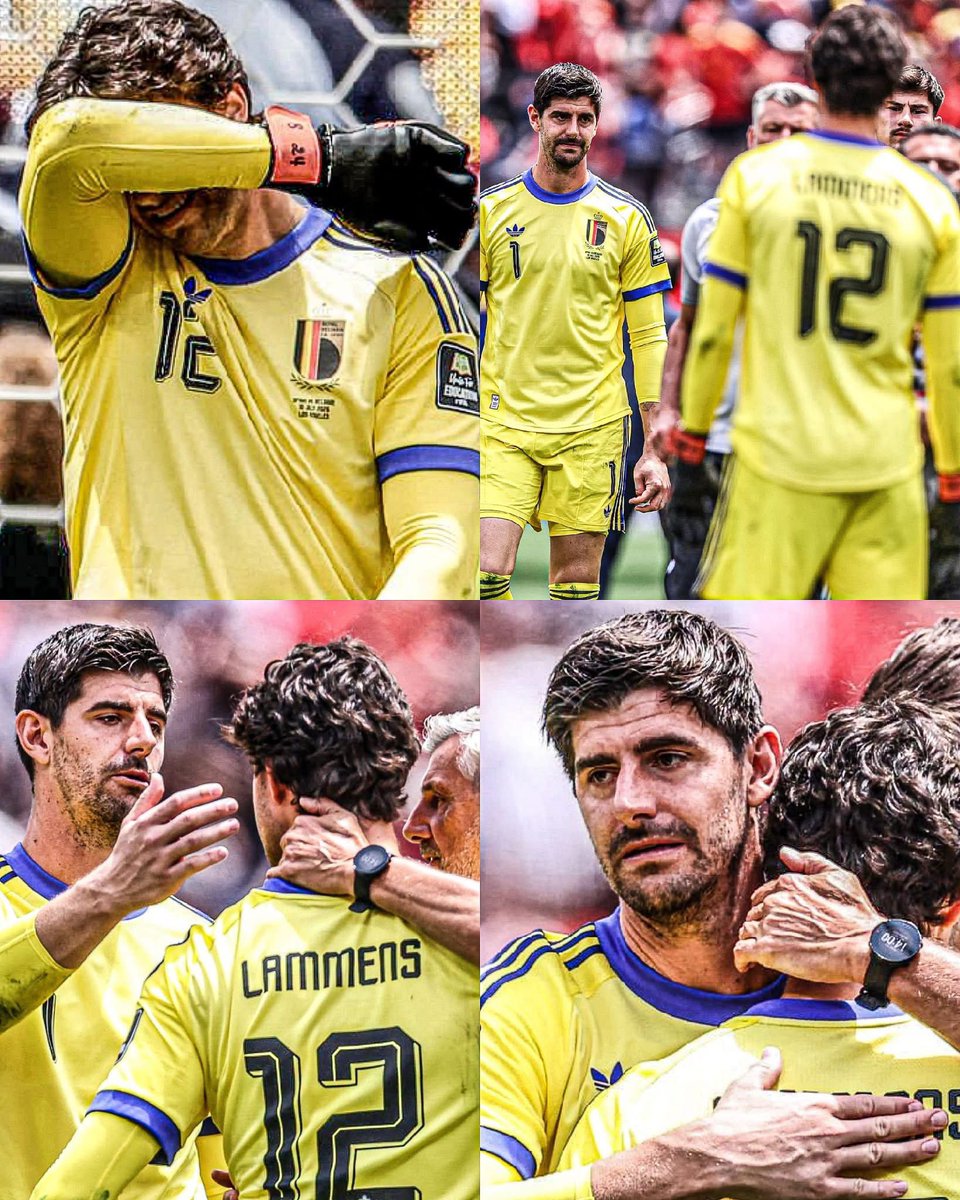 MotivacionesF's tweet photo. ¡COURTOIS ENTENDIÓ TODO! 🇧🇪🥹

Tras el pitazo final de la derrota de Bélgica ante España en la Copa del Mundo, SENNE LAMMENS no pudo contener las lágrimas. El joven arquero quedó completamente destrozado después del error que terminó en el gol de la victoria española.

Pero entonces apareció THIBAUT COURTOIS. Sin decir una sola palabra, fue directo a abrazarlo y recordarle que nadie debe cargar solo con el peso de una derrota.

Mientras muchos señalan a LAMMENS como el gran culpable, COURTOIS dejó una lección de liderazgo, compañerismo y grandeza. Porque un verdadero capitán no busca culpables: protege a los suyos cuando más lo necesitan.

HAY GESTOS QUE VALEN MÁS QUE MIL PALABRAS. 👏❤️