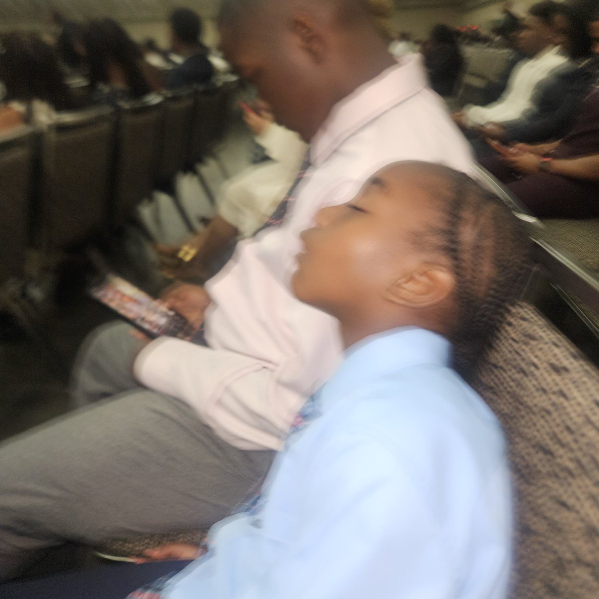 crazeear69's tweet photo. I get him dressed for Church at Aim 2026, and he goes to sleep. Lol https://t.co/oRv0ZoQYk7