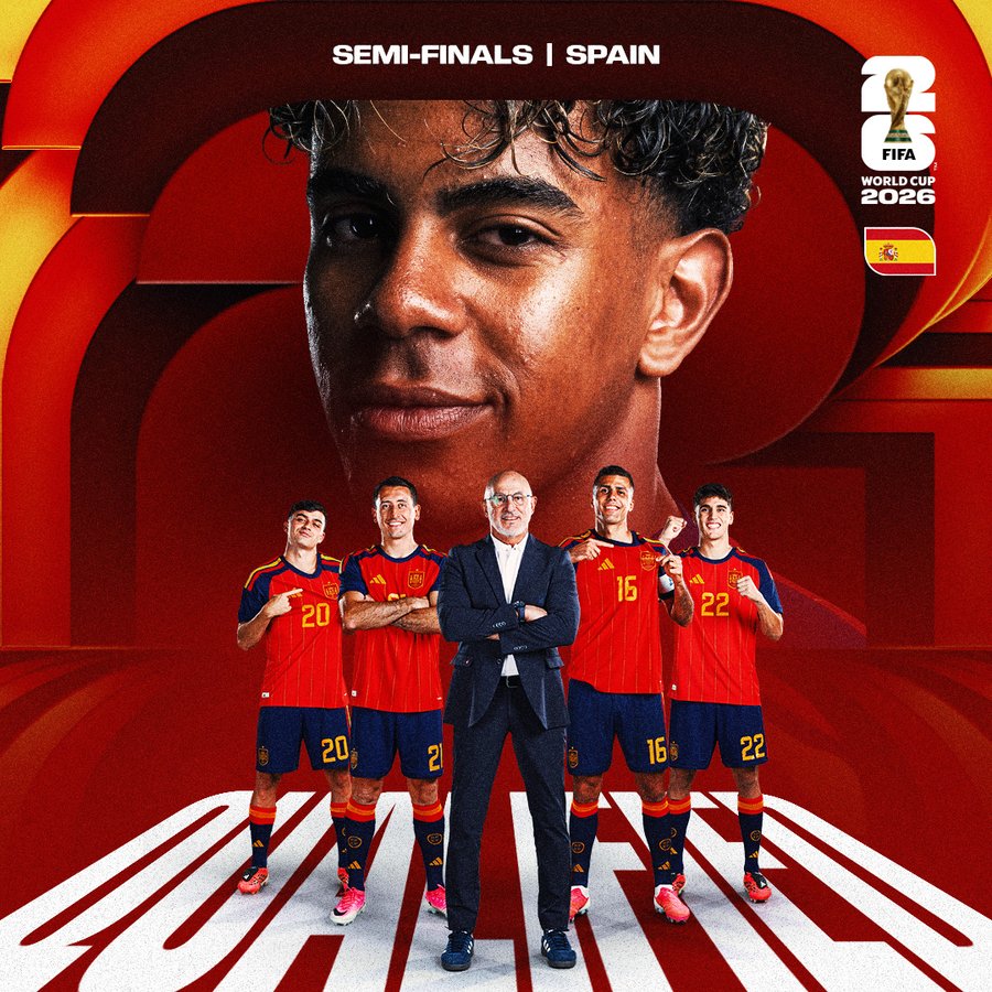 FIFAWorldCup_JP's tweet photo. スペインがベスト4進出🇪🇸👏

#FIFAWorldCup