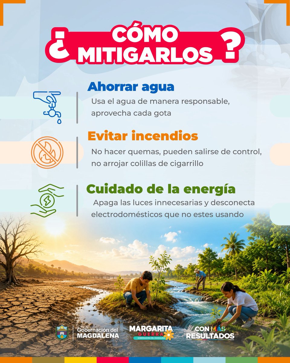 MagdalenaGober's tweet photo. La inminente llegada del Fenómeno del Niño es algo que nos afecta a todos, ten en cuenta sus impactos y atiende las recomendaciones.

De esta manera podremos enfrentar juntos este episodio natural. https://t.co/3g2e33ftqj