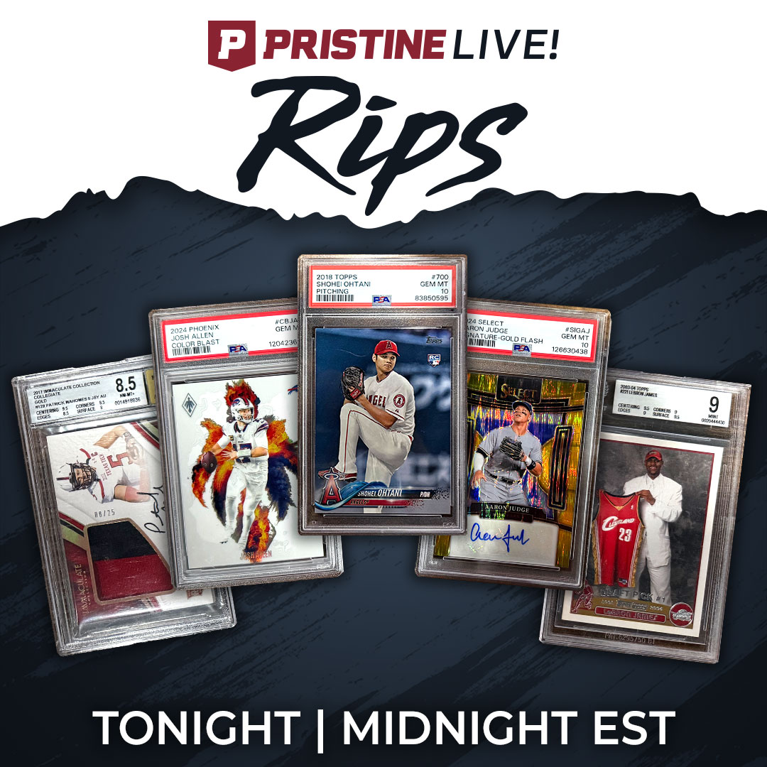 PristineAuction's tweet photo. 🔥 It's SATURDAY, and we're getting spicy all day long.
$100's in FREE Auction Credit givys!
1,000+ Sports Cards. Signed, Case Hits, Vintage.
- Cards @ 2pm–2am EST
- Saturday Night Spicy @ 8pm EST
- Pristine Rips! @ Midnight EST
$1 starting bids, no reserves. Register for free.