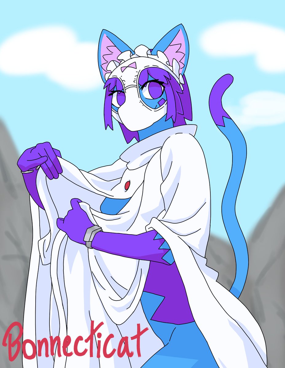 bonnecticat's tweet photo. Finished SHIMONETA recently and thought I'd draw BonBon as Blue Snow #furryart https://t.co/8pS4MzpGA3