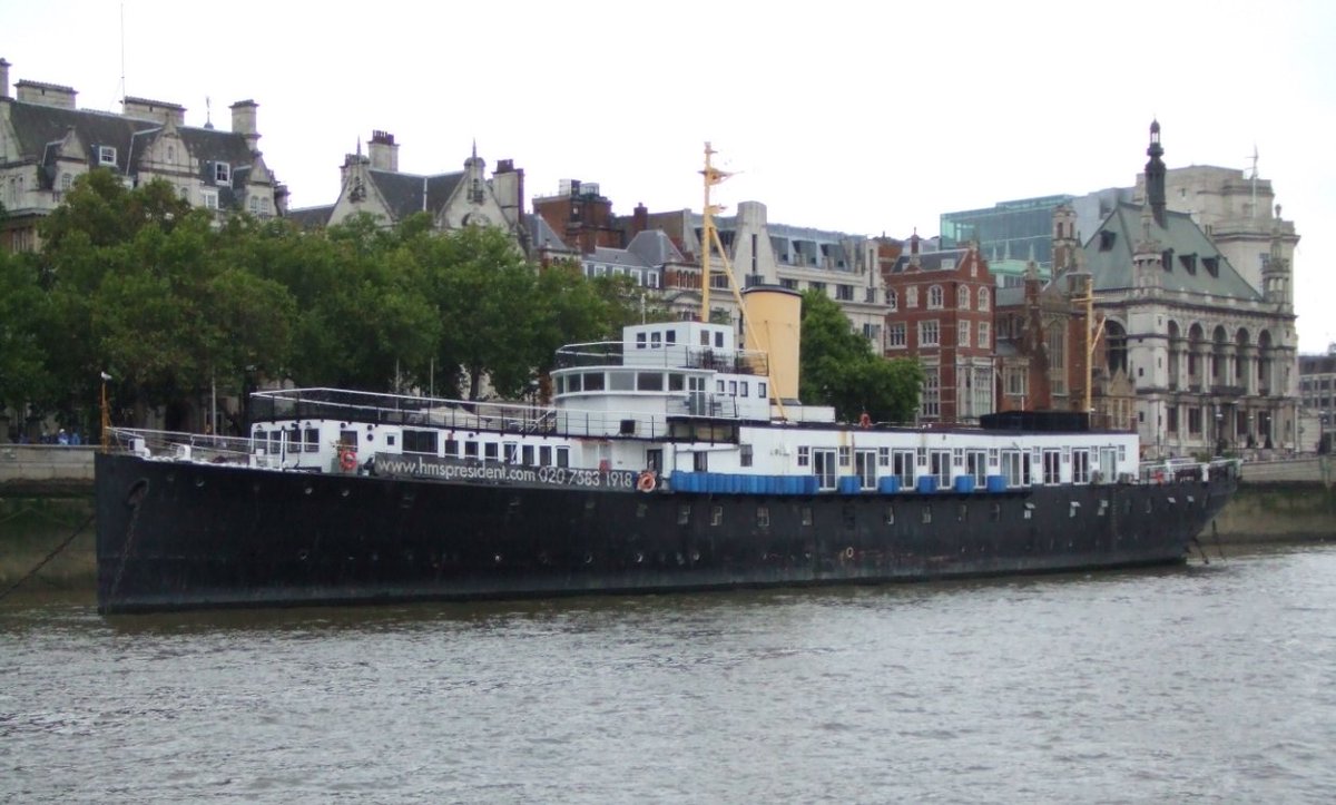 liquid_highway1's tweet photo. News this week reveals that HMS President is being forced to vacate her berth at Chatham Docks due to pressure from developers looking to build on the site. She is now due to be towed to Erith to be broken up

Campaigners are keen to save the vessel https://t.co/V2JSZkJ0H0