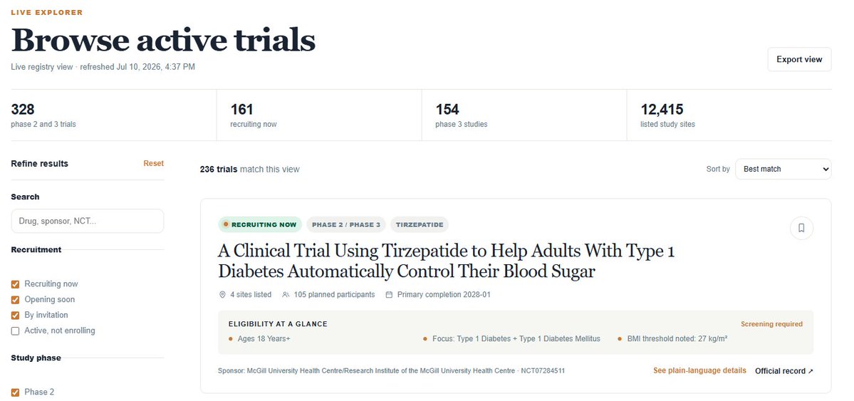 MichaelAlbertMD's tweet photo. PREVIEW: V2 Obesity Trial Explorer + Medication Outcome Comparison Tool
https://t.co/xLjVk5u6DK https://t.co/gqBd9AJ137