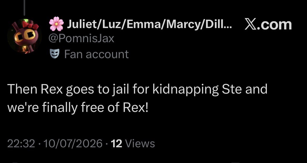 Daisy5698754470's tweet photo. You Rex haters are sad and pathetic it’s going to be so satisfying when we find out who really behind it the two people who are conveniently back at the time ste is missing. And then hopefully we will be free of them and you 🤭 #sterex https://t.co/OsUdW6tIG6