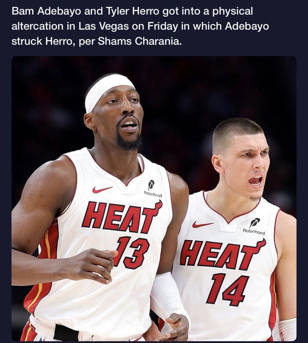 iso_aiden's tweet photo. BAM ADEBAYO AND TYLER HERRO FIGHT😮 https://t.co/oLkES2d1pl