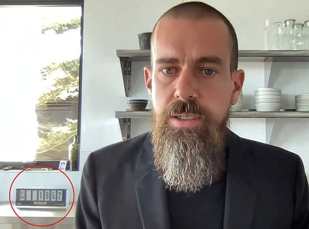 bitcoin_clown's tweet photo. Jack Dorsey testifies to Congress, 2021. Someone spots a "clock" behind him reading 1952 and asks what timezone he's in.

Not a clock — a BlockClock showing sats-per-dollar. Bitcoiners tried to explain. He never broke character.

"Moscow time" was born. 🕰️🤣 https://t.co/GdxYnzI2cl