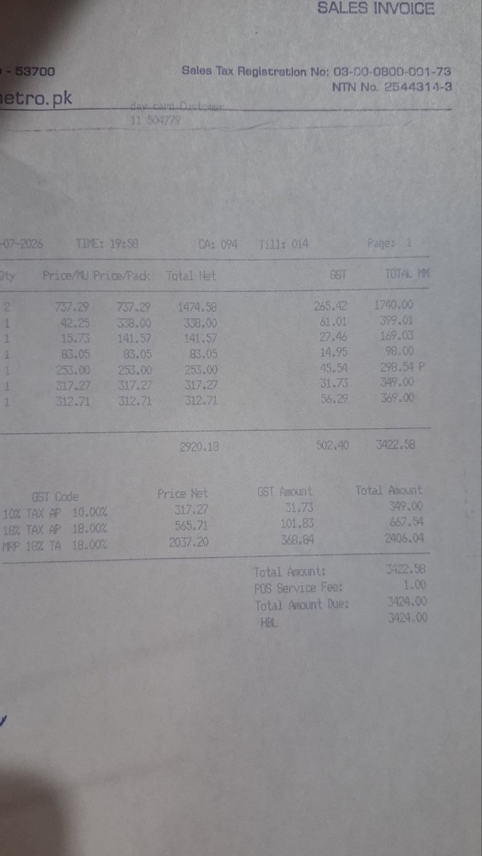 Anwar6126's tweet photo. @81ShahbazRana @nausheenyusuf 502 GST on 2900. Salary belongs to GST. https://t.co/jl1sdasdxG