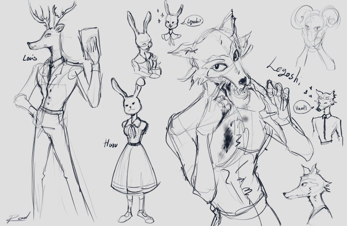 rod9140's tweet photo. Doodles 🐺🐰🫎

#beastars #fanartㅤㅤㅤㅤ https://t.co/c438dzYBxQ