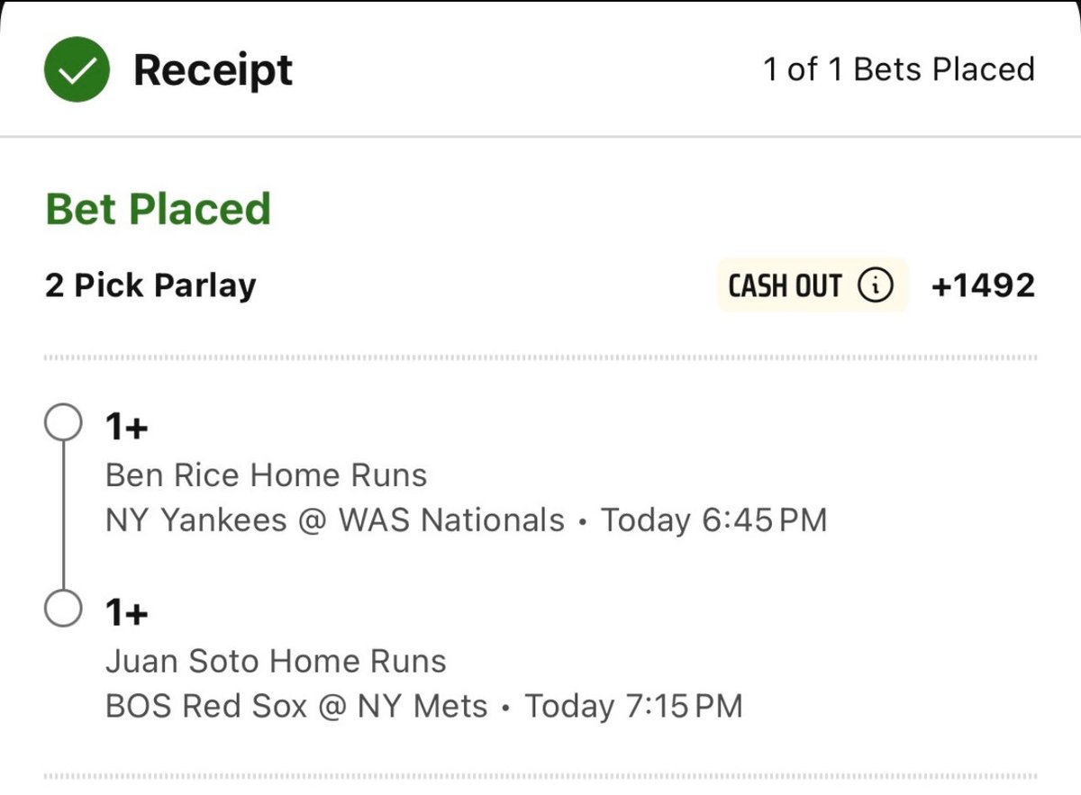 NeverFadeBrick's tweet photo. Soto &amp; Rice talk to me niceee ‼️ @Playbook #Gambling𝕏 #MLB https://t.co/2UqdhZPaB3