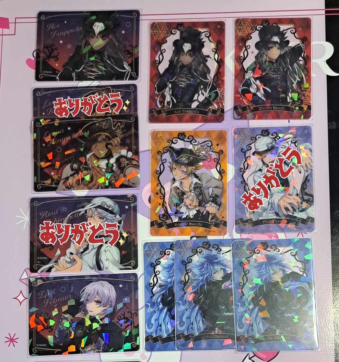 07suzuna's tweet photo. ツイステ スケアリー スケモン クリアカード クリカ
譲〉画像参照※画像①は全てホロ
求〉ホロ:各200円/画像②③:各150円(+送料)
ホロは1点につきノーマルを6点〜お引き取りください
ノーマル横柄は縦柄同数お引き取りください
異種交換(求:アズール・フロイド・ジェイド)も検討いたします https://t.co/1w2Q9fwQ4j