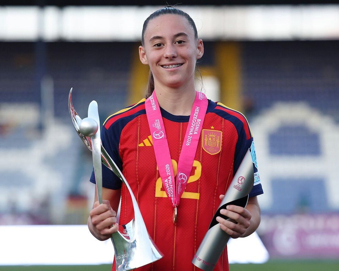 BarcaFem's tweet photo. ✨️ Remember her name: Rosalía Domínguez.

3 goals and 4 assists in 5 matches.

Barcelona's future is in good hands. https://t.co/PtNLAa3Jdo