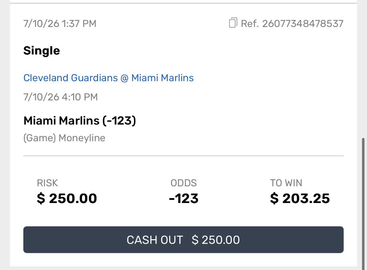 Ohsospicks's tweet photo. #LOCKOFTHEDAY ππ Play #2 βοΈ
MARLINS MONEYLINE
#FIGHTINFISH #GUARDSBALL #MLB https://t.co/WJ0xQm5vnW