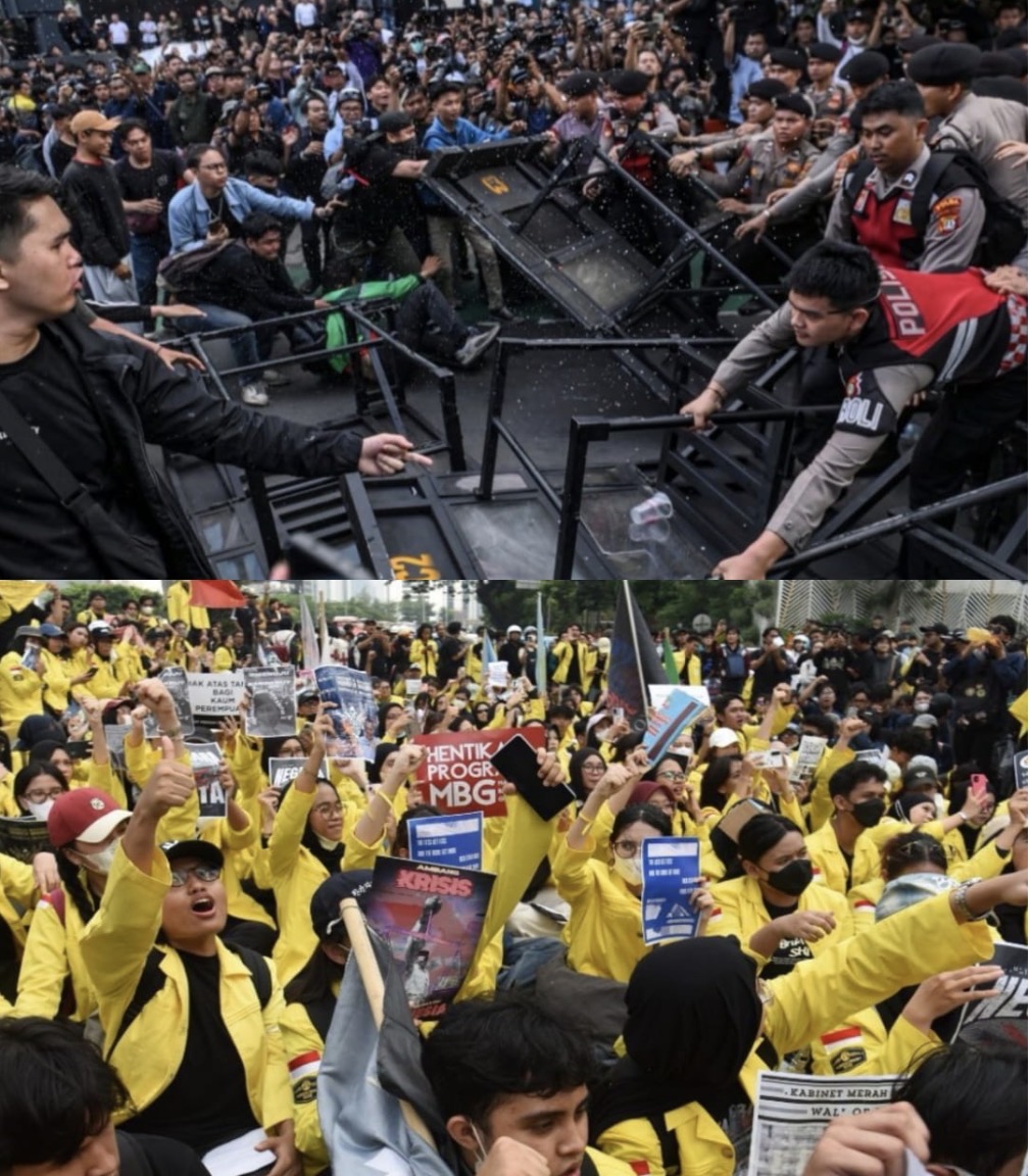PersFE's tweet photo. [Berbeda Almamater, Satu Aspirasi: Bersuara dalam Satu Perjuangan]

Mahasiswa dari berbagai kampus turun ke jalan. Berbeda almamater, satu tuntutan: keadilan dan kesejahteraan. Ribuan suara bertemu di Bundaran HI. https://t.co/Lun6aadk9N
