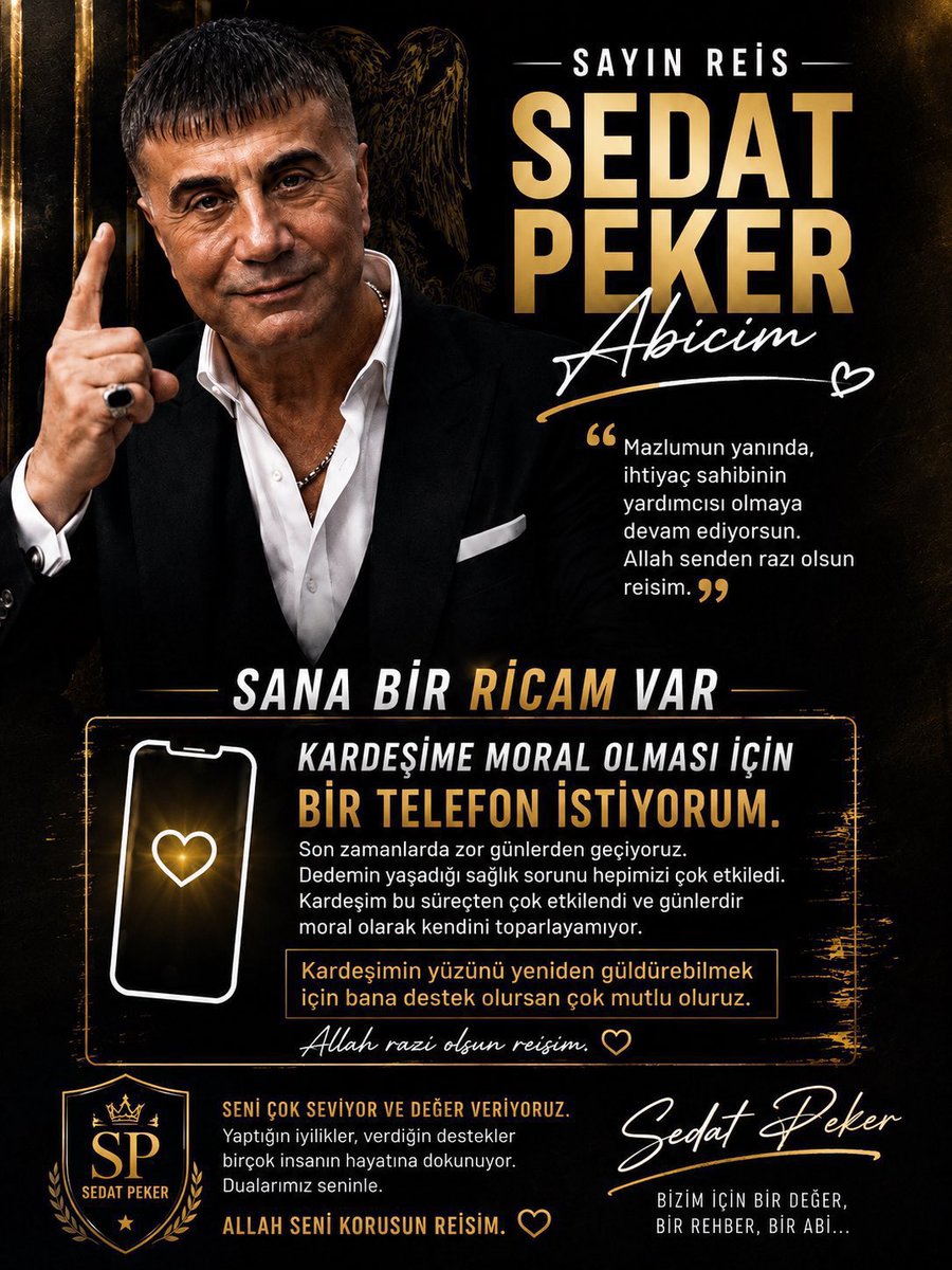 adaa12348's tweet photo. Kıymetli büyüğüm SEDAT PEKER abicim ben 21 yaşında yeni mezun bir genç kızım anneme destek olmak için günlük işlere gidiyorum maalesef kenara para atamadığım için kardeşimle kendime telefon alamıyorum eğer bizede destek olursanız çok seviniriz… Sizi çok seviyoruz🩷 @sedat_peker https://t.co/LMJ4GDDwYo