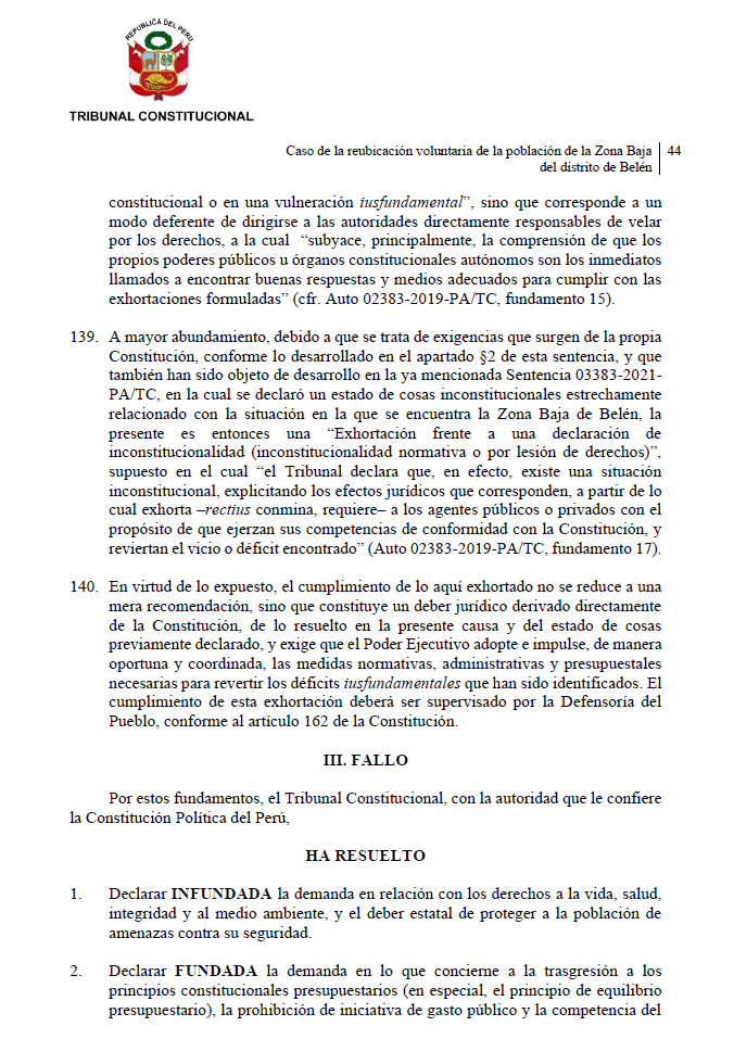 Epicentro_TV's tweet photo. 🚨Tal como lo había pedido la presidenta electa Keiko Fujimori, el Tribunal Constitucional empieza a modificar su posición previa sobre la iniciativa de gasto de los congresistas. En esta sentencia sobre la ley referida a la reubicación de la población de la zona baja de Belén, el TC advierte que ahora será necesario que el Congreso decida a partir del informe de sostenibilidad fiscal que envíe el Ministerio de Economía y Finanzas.