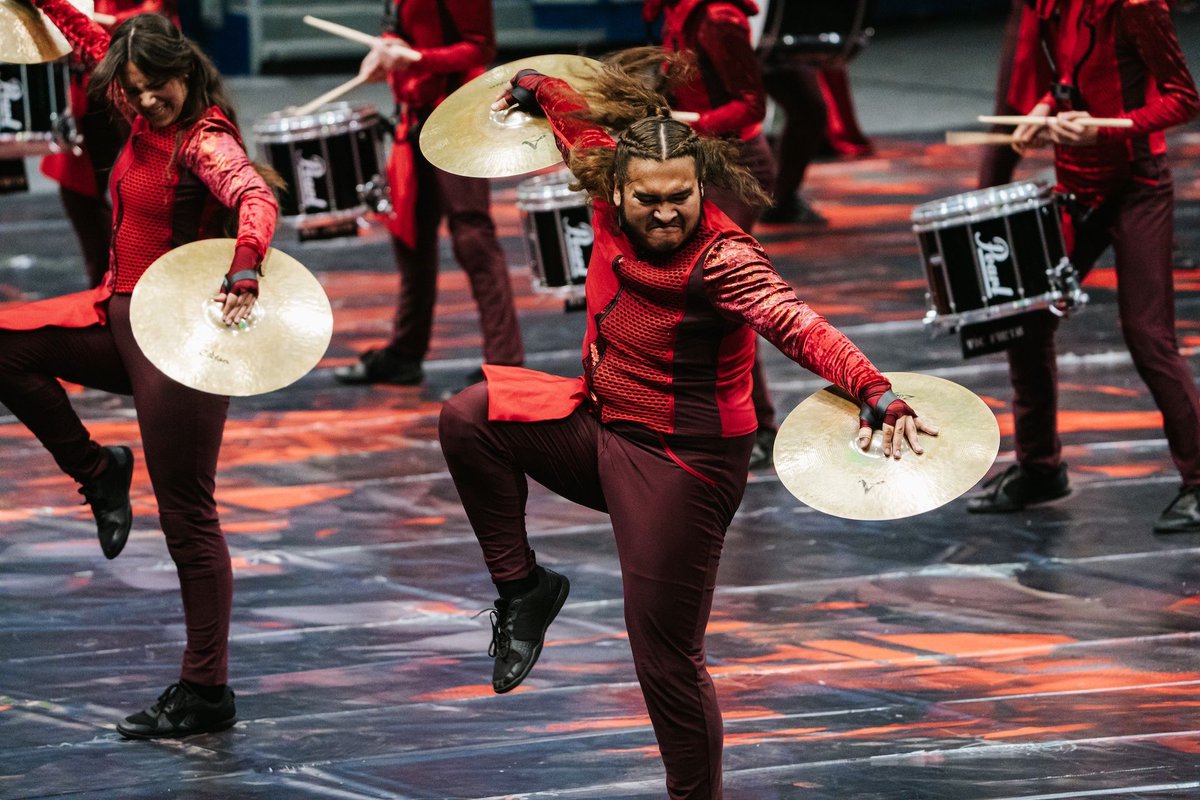 SeavineCo's tweet photo. Moments on the floor with Cy-Fair HS at WGI 2026!

#seavine #wgi2026 #dci2026 #wgi #dci https://t.co/QVWJoraGEx