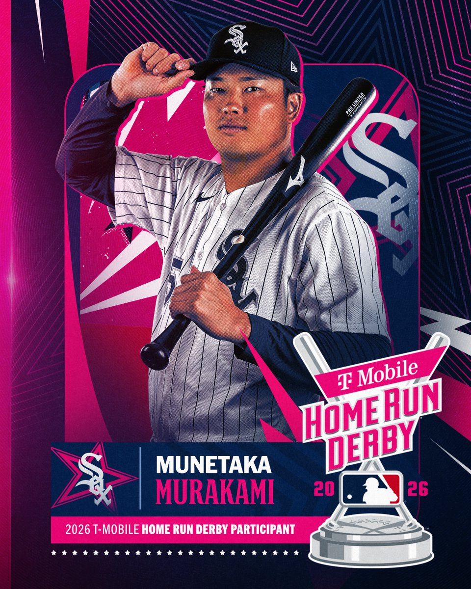 MLB's tweet photo. A NEW CHALLENGER HAS EMERGED 😮

Munetaka Murakami is the final entrant in the @TMobile #HRDerby!

Watch live on Netflix, July 13 at 8 pm ET with special coverage beginning at 7 pm ET https://t.co/15PYGvaM9v