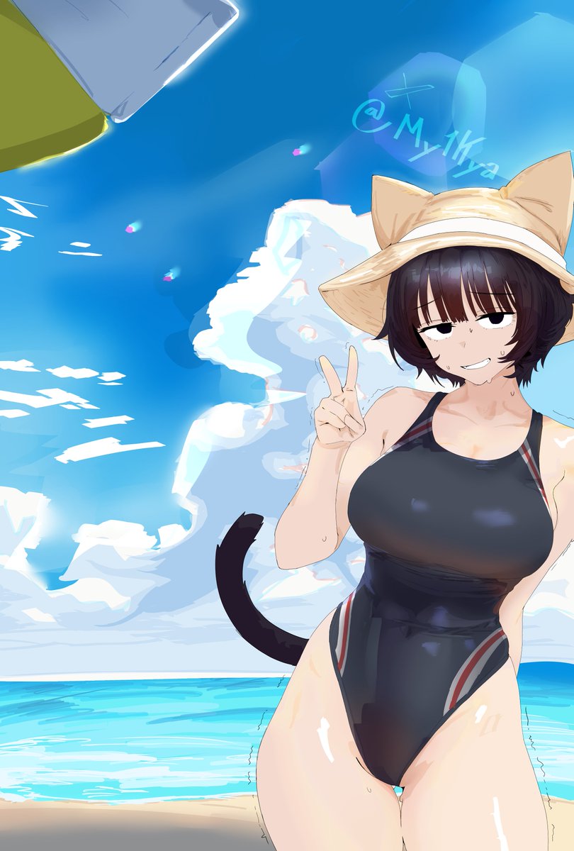 My1kya's tweet photo. cat girls, i need more practice on backgrounds😥
#summer #oc #artㅤㅤㅤㅤ https://t.co/J8bthZBCxh