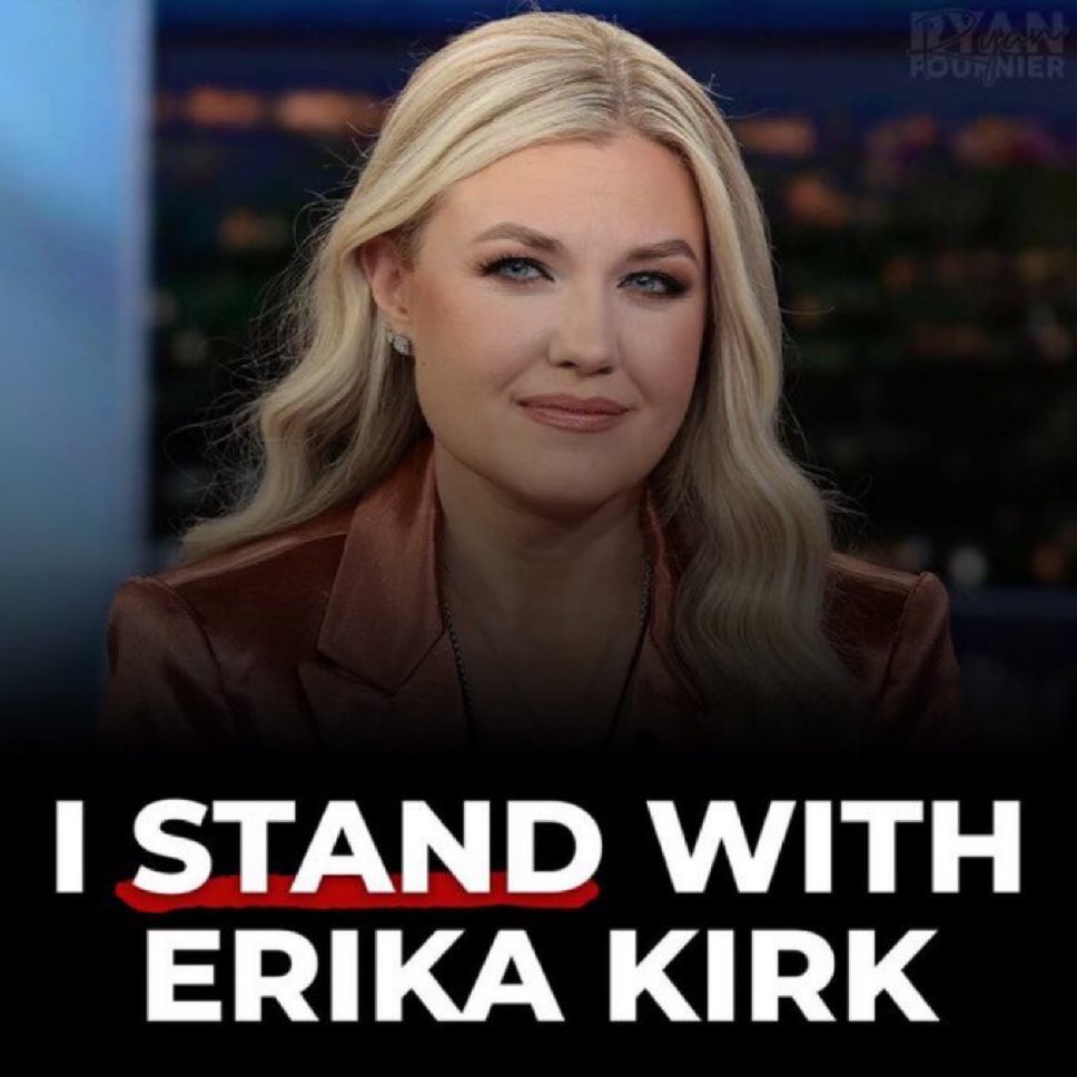 ProudElephant's tweet photo. God Bless Erika Kirk! 

Candace Owens owes her a HUGE apology. https://t.co/lBwV9u4zjt