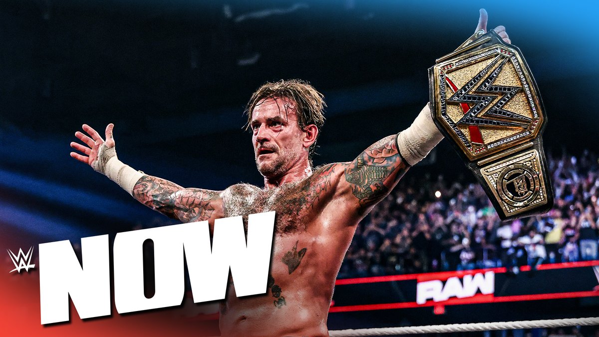 WWE's tweet photo. With @CMPunk as the new Undisputed WWE Champion, here is your #WWENow preview for #SmackDown TONIGHT in Oklahoma City!

▶️: https://t.co/ruaqSGcIe8 https://t.co/8y7Pyy6oUz