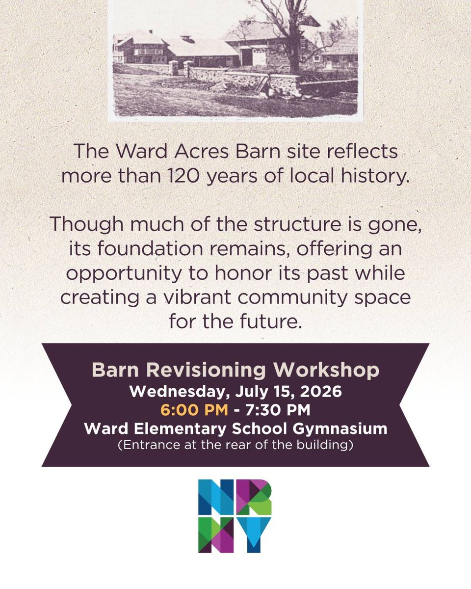 NewRochelleNY's tweet photo. 🙋‍♀️🙋‍♂️ Join us at the Barn Revisioning Workshop Wednesday, July 15, starting at 6PM at Ward Elementary School (Gym).

💡 Learn more and share your ideas at https://t.co/KCN6YVHFYG
Help us shape the future of the historic Ward Acres Barn! https://t.co/Bz1QcHA3Vj