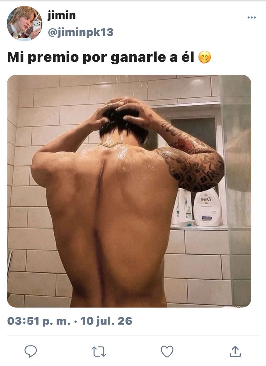 lilykooktales's tweet photo. One shot #kookminau

Jk es el hombre más competitivo del mundo, odia perder… excepto cuando se trata de Jimin, su novio por el cual se arrastraría si se lo pide https://t.co/2xpu2pNAxi