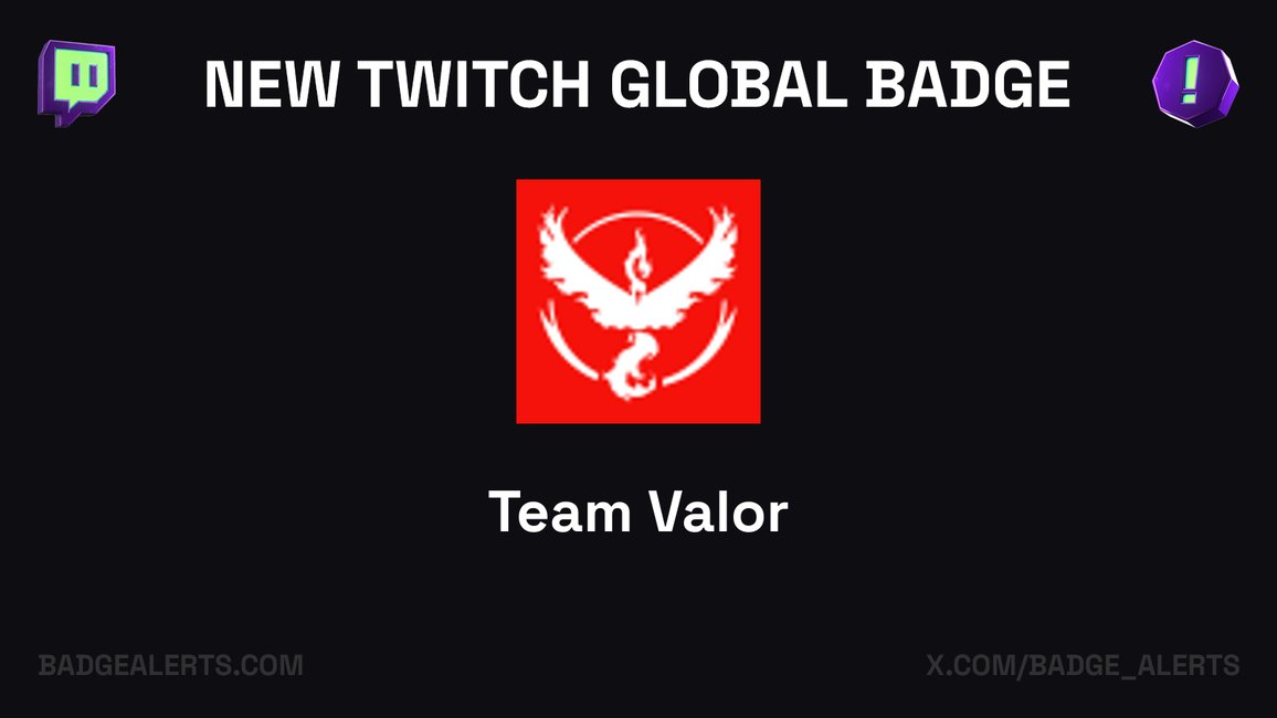Badge_Alerts's tweet photo. Twitch global badge added: Team Valor https://t.co/cmTeLfqfCy