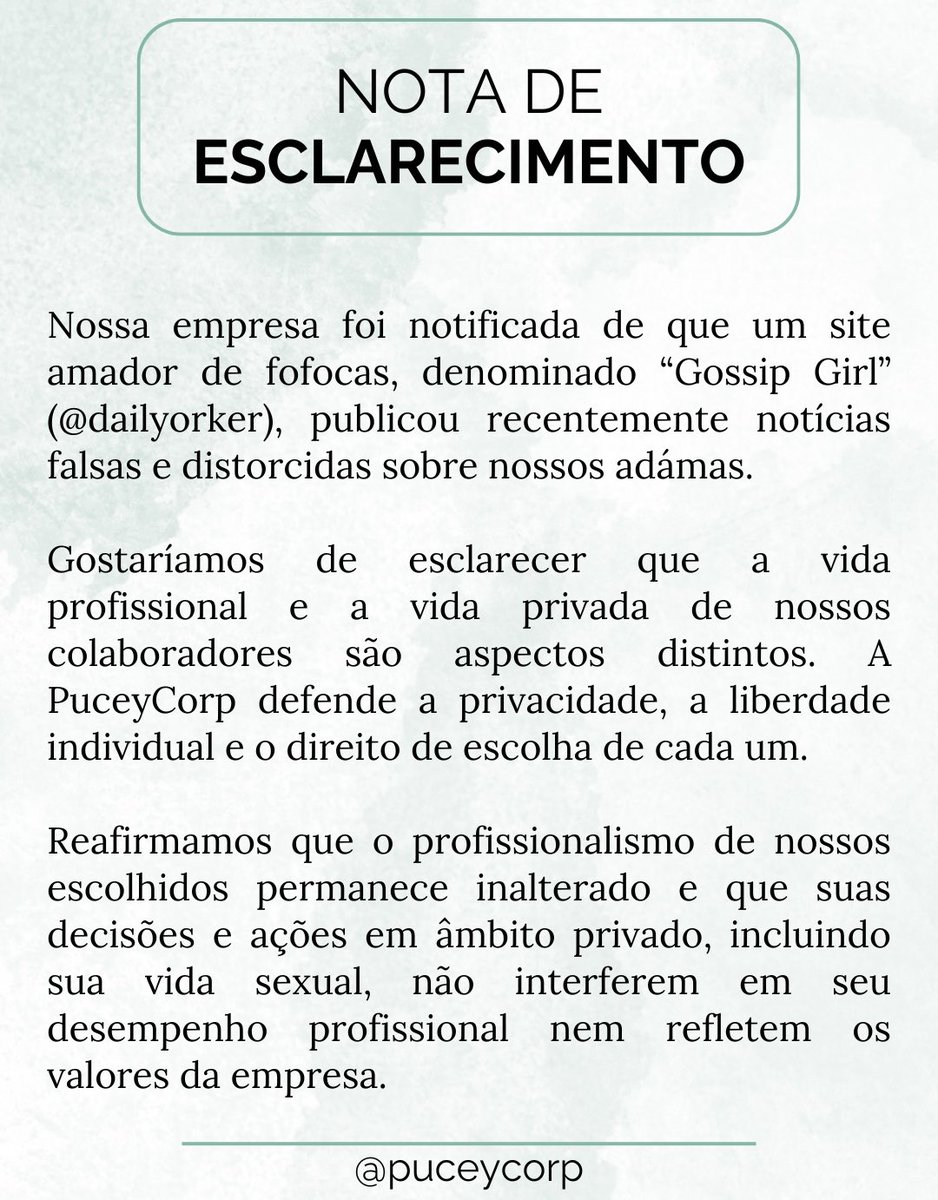 puceycorp's tweet photo. 𝗻𝗼𝘁𝗮 𝗱𝗲 𝗲𝘀𝗰𝗹𝗮𝗿𝗲𝗰𝗶𝗺𝗲𝗻𝘁𝗼.
A verdade não se curva a boatos. 
E a excelência tampouco. https://t.co/Ho8IYjvYhV