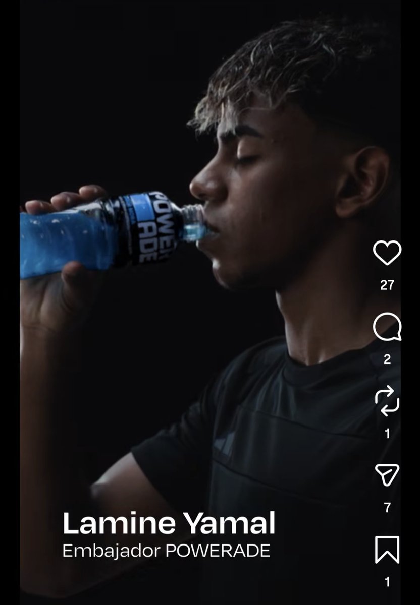 PhilAMellows's tweet photo. Lamine Yamal, embajador de Powerade. Powerade patrocinador del Mundial a través del acuerdo de ~ 400M$ con la matriz Coca Cola. Unid los puntos.
Aquí está mamando todo el mundo de esta teta, especialmente medios y periodistas. Ni es casualidad ni es una alucinación colectiva. https://t.co/0hgHPPRneV