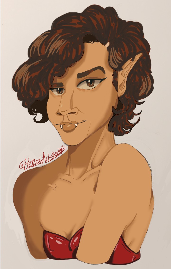 KenzieMacabre's tweet photo. @MisogiHara3 A piece I drew of me as a vampire a few days ago!! I always draw my pieces traditionally before I go in digitally. ✏️🦇🧛🏼🖤 https://t.co/mt7bEyZsxf