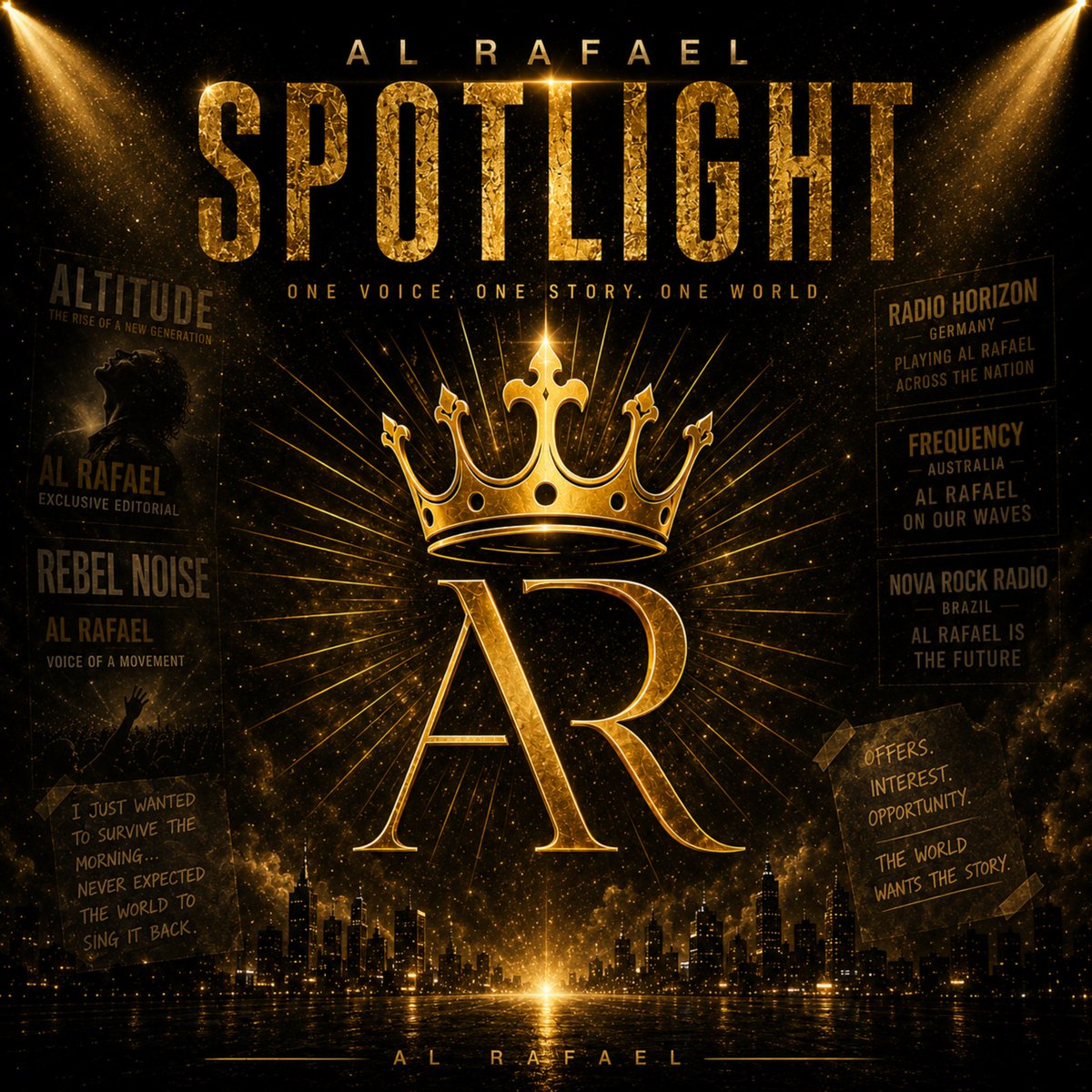 AlexanderH28119's tweet photo. SPOTLIGHT
©2026 Al Rafael
©2026 DK Records

I genuinely never expected the music to go this far.

I was just a guy cutting tracks to mend a broken heart.

Then Halo appeared...

Now the songs are reaching radio stations in countries I've never even visited, magazines are getting in touch, and people are discovering Sinner to Saint, Halo Head, and SOUL.

It's all a little crazy...

Because behind every song, every stream, every opportunity...

...there's just one unexpected meeting.

One girl.

Two hearts slowly finding each other.

So...

If this is only the beginning...

What's next?

Listen on Spotify now!!
https://t.co/Z3RGJqcJR8