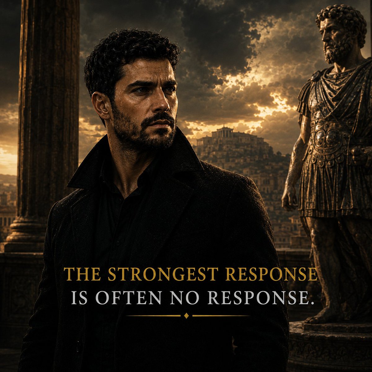 StoicVow's tweet photo. Most people lose control in seconds.
An insult.
A rejection.
A provocation.
The Stoic understands one thing:
Your first emotion is automatic.
Your response is a choice.
Master your response, and you master your life.
Have you ever regretted reacting too quickly?
#Stoicism https://t.co/LJPK8GCv7y