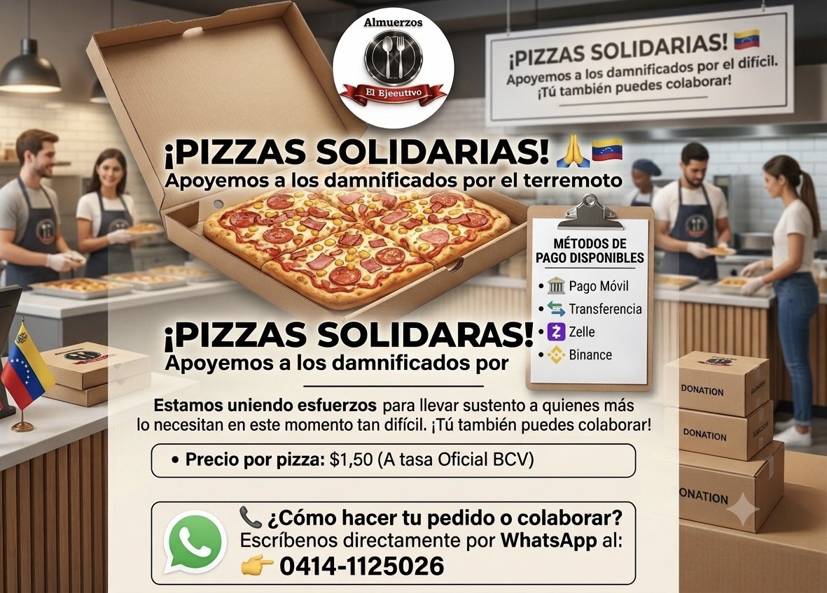 Abujirji's tweet photo. Les pido que sigan en sus redes difundiendo este Flayer,les juro que sin este aviso no hubiese sido posible recaudar todo el dinero necesario para sacar todas estas Pizzas.

La gente nos necesita! https://t.co/mHY1xpwNnn