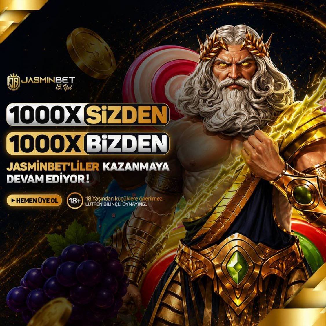 jasminguncelx's tweet photo. 1000X SİZDEN 1000X BiZDEN JASMİN'LİLER KAZANMAYA DEVAM EDİYOR!  💸Kazanmaya hazır olun, çünkü burada #limitSİZsiniz 📷7/24 Canlı Destek Hizmeti Ve Hızlı Çekim İmkanı JASMİN’de  📷 https://t.co/uR92RbDr0d