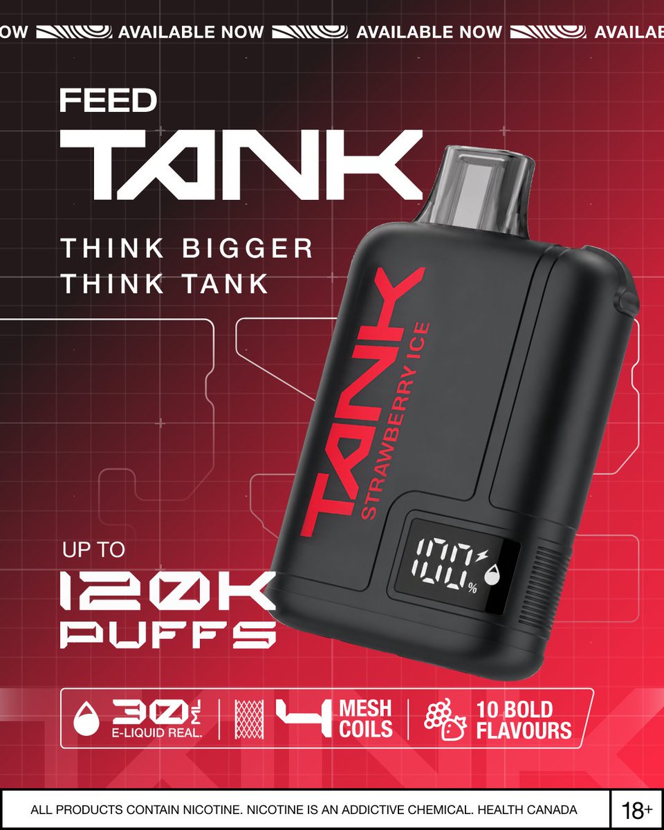 quality_vapes's tweet photo. X / Twitter Post

FEED Tank 120K details are now listed at Quality Vapes.

Review product information and current availability here:
https://t.co/G10MdmujZE
Legal-age customers only. Nicotine is addictive.

#QualityVapes #LondonOntario #LegalAgeOnly https://t.co/stQaxbm9GO