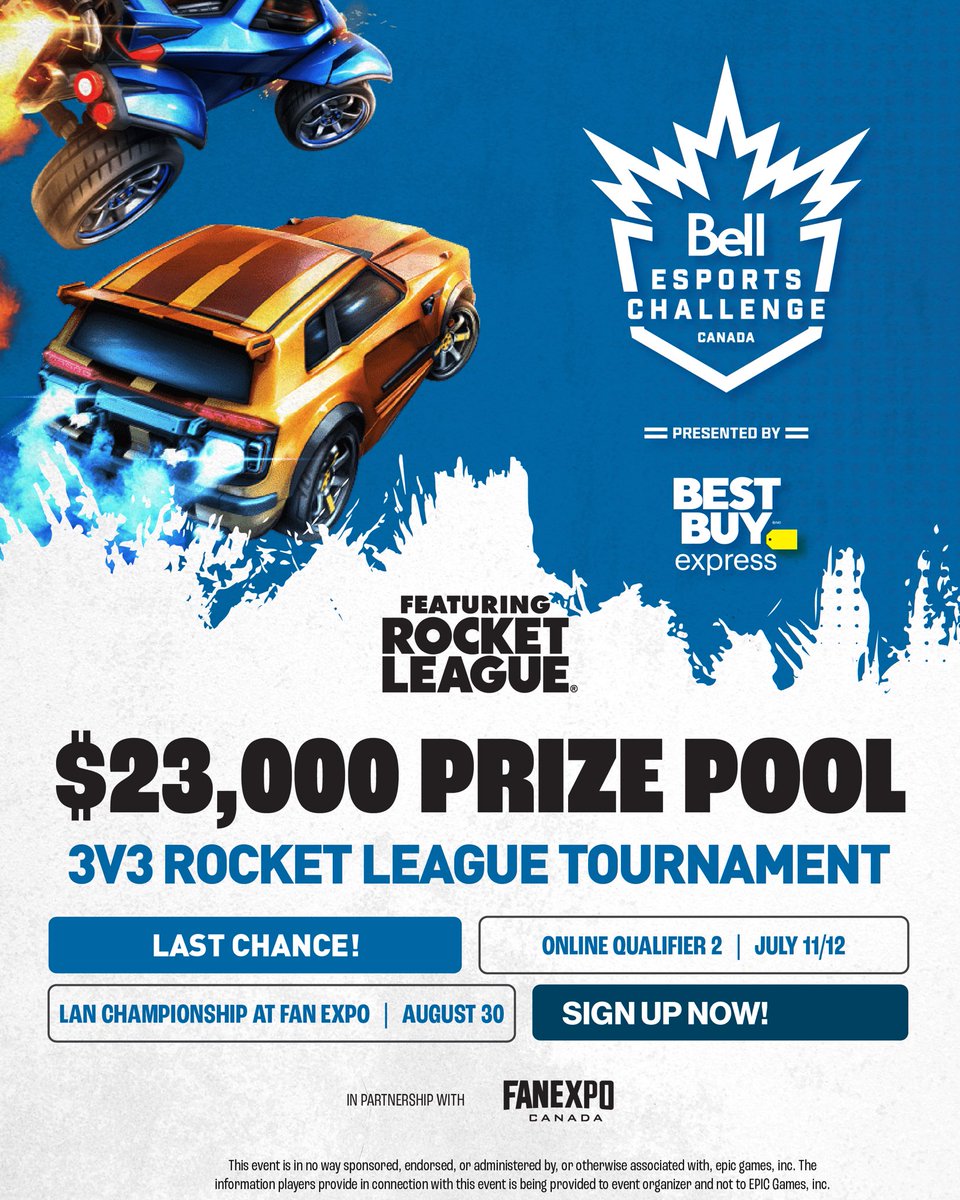 sebdot's tweet photo. LAST CHANCE QUAL FOR CANADA LAN

Reg is ending today for the second qual for the upcoming Bell Esports Challenge Presented By Best Buy Express. REMEMBER, 2 CANADIANS, 1 AMERICAN. 

WE BALL FOR LANADA.  🇨🇦 https://t.co/JSfoJWFaJs
