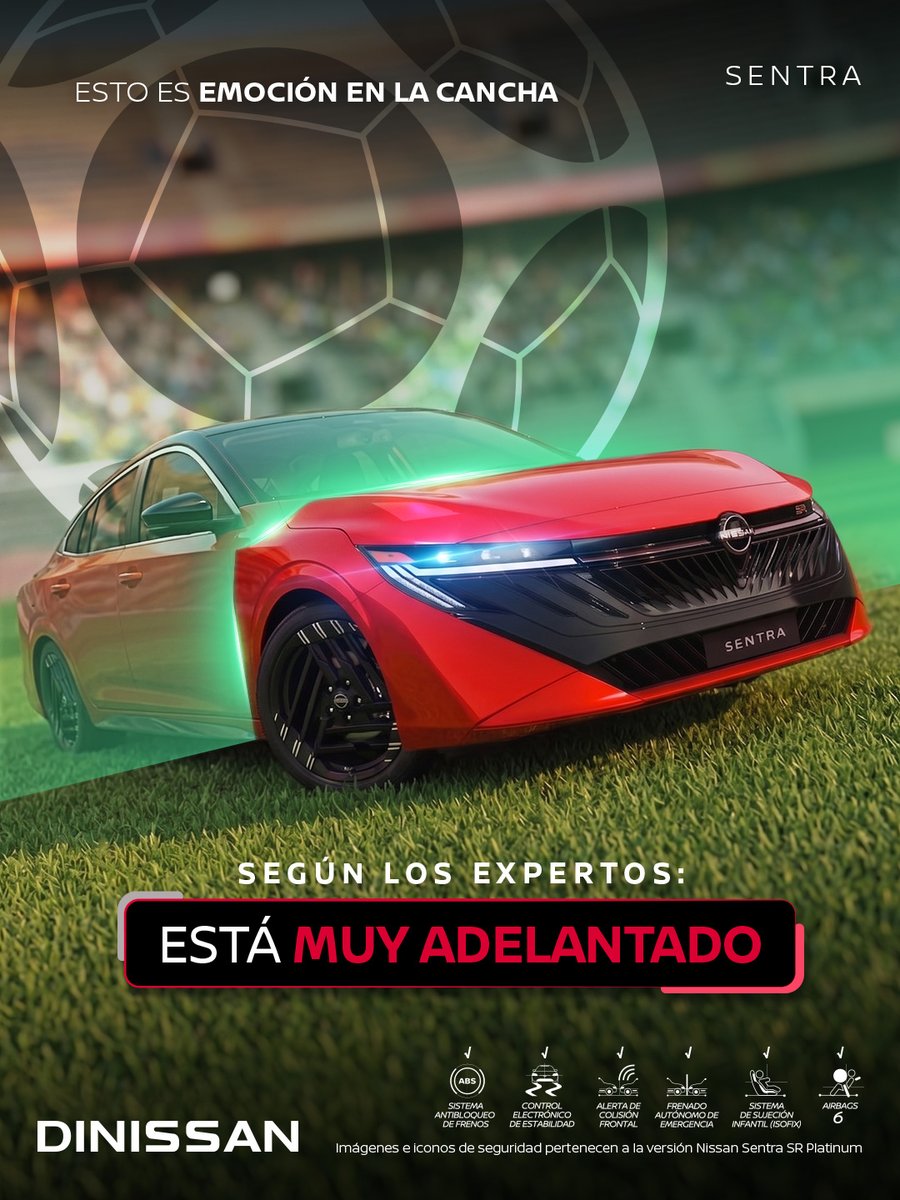 NissanColombia's tweet photo. ¡Esta jugada no tiene discusión! Está clarísimo que Nissan Sentra se adelantó en diseño, en tecnología y en desempeño. Acelera su estilo totalmente renovado y juega con #TodoBajoControl. #Nissan #Sentra https://t.co/eO0xbjndR5