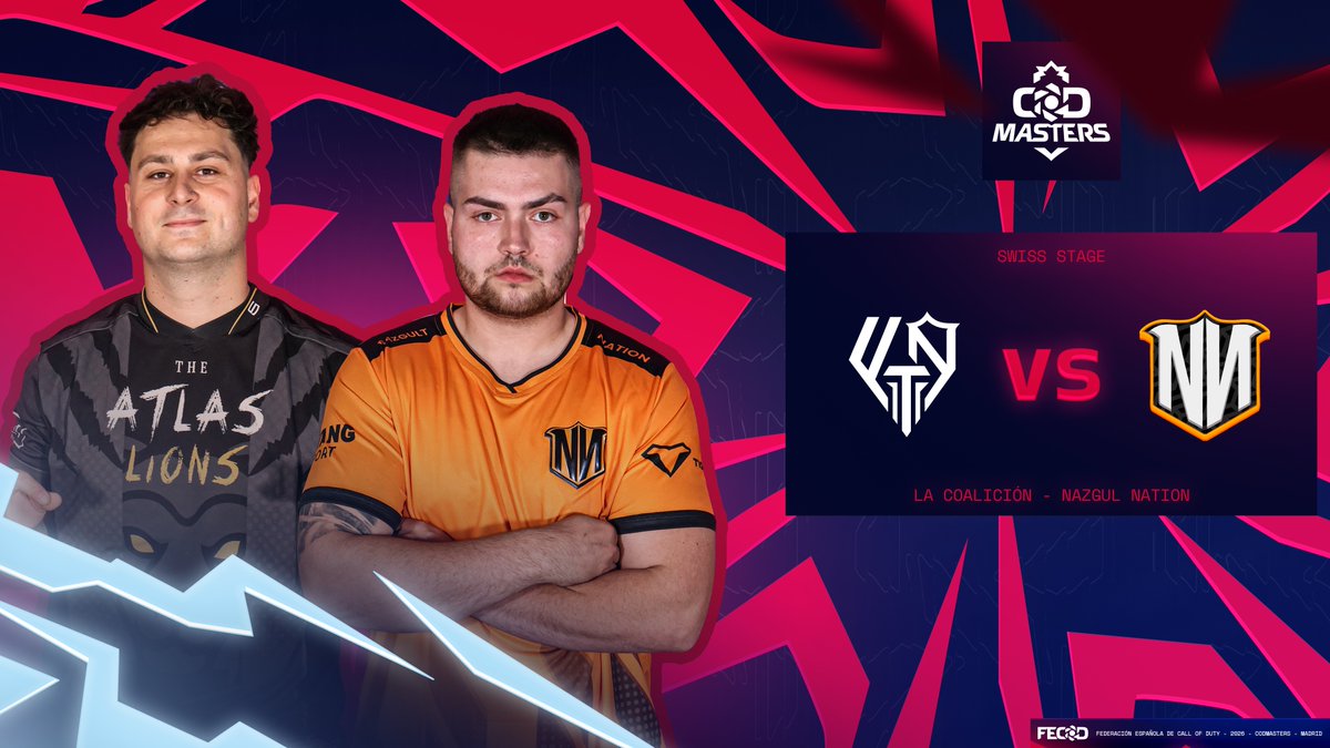 FECOD_es's tweet photo. El primer equipo clasificado a las semifinales de ganadores del #CODMasters se decidió aquí.
Disfruta el encuentro de vencedores del Grupo B entre #LaCoalición y @NazgulNation en nuestro canal de YouTube ⬇️
#CircuitoFECOD2026