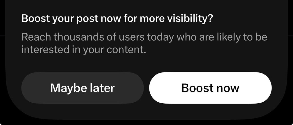 t_desmet's tweet photo. @abasssayuti Try opening any post (not reply) - and in my case, X printed me with the option to boost it. https://t.co/H4Jc4hZmPK